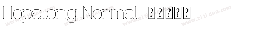 Hopalong Normal字体转换